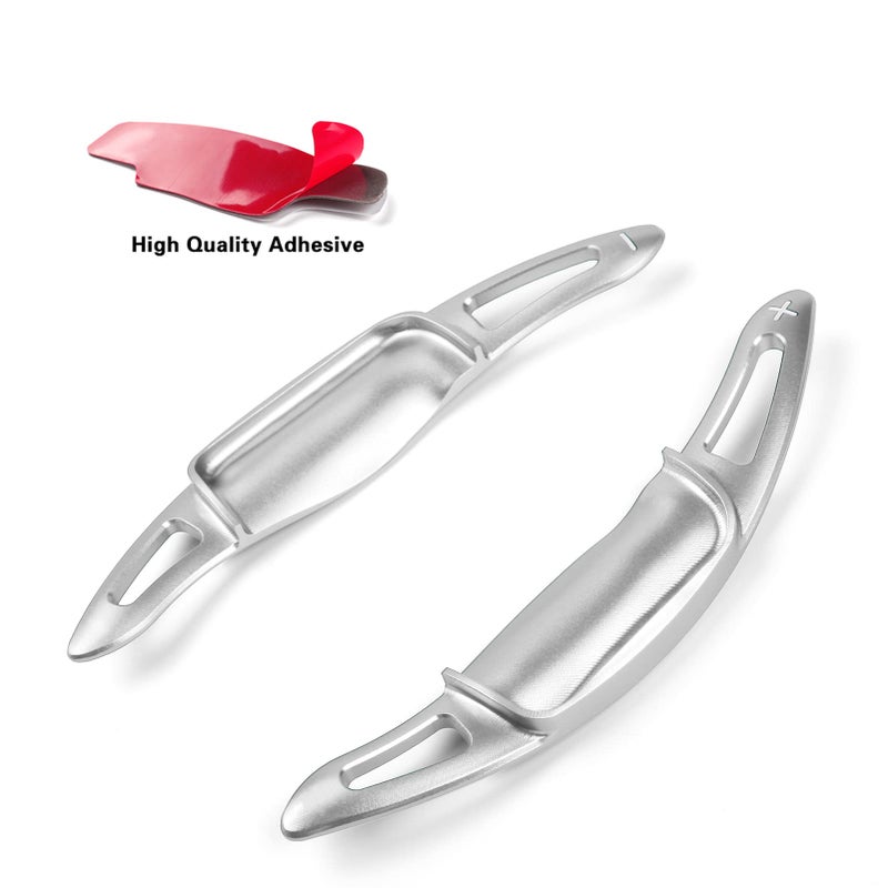 CKE Compatible with Toyota Camry 2026 2025 2024 2023 2022 2021 2020 2019 2018 for Corolla RAV4 Crown Avalon Accessories Sporty Car Paddle Shifter Extension Shift Paddle Cover Trims -Silver - Image 4